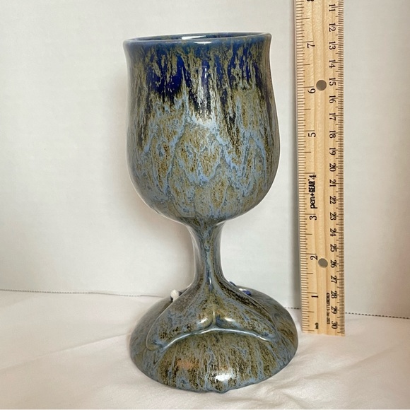 Doug Wylie The Wale’s Tail Pottery Wine | Beer Goblet Beach Haven New Jersey - Picture 8 of 10